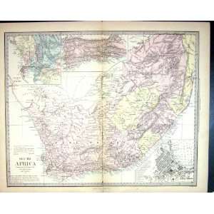   Map 1880 South Africa Plan Cape Town Environs Colony