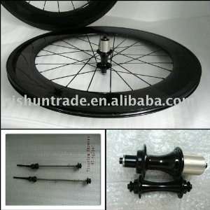 hand built 88mm clincher 3k carbon bicycle wheel set  
