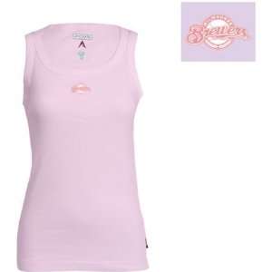  Milwaukee Brewers Womens Debut Tank by Antigua   Pink 