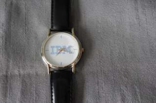 RARE International Business Machines IBM Leather Watch in Case NEW 