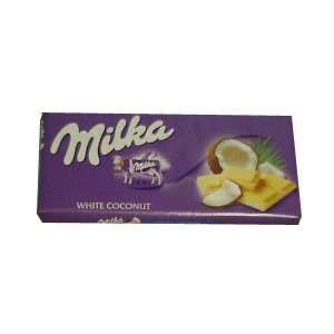 Milka White Chocolate Filled with Coconut, 100g  Grocery 