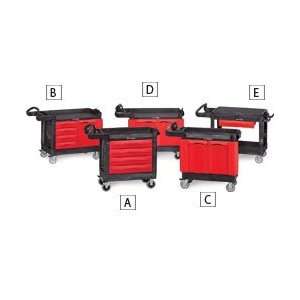 RUBBERMAID TradeMaster Work Centers   Black/red  