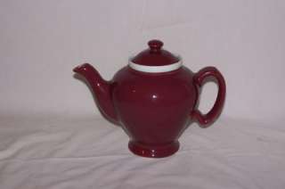 Vintage~ McCormick Burgundy TeaPot/W White Infusor  