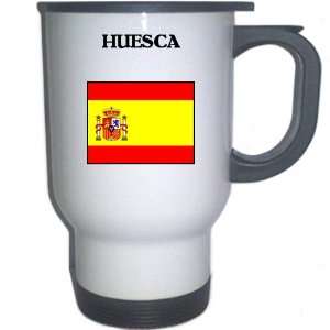  Spain (Espana)   HUESCA White Stainless Steel Mug 