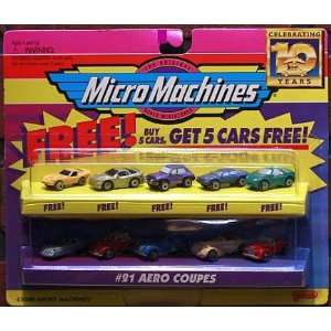   Micro Machines Aero Coupes #21 Collection w/5 Bonus Cars Toys & Games
