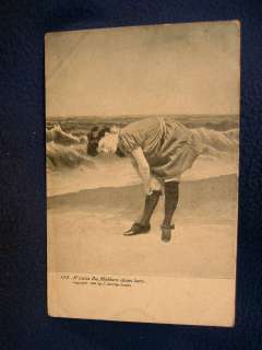 Miss the Rubbers Down Here 1906 postcard  