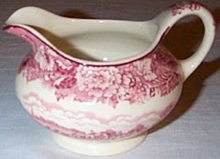 Wood and Sons ENGLISH SCENERY Pink Transferware CREAMER  