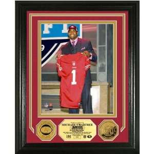Michael Crabtree ?Draft Day? 24KT Gold Coin Photo Mint