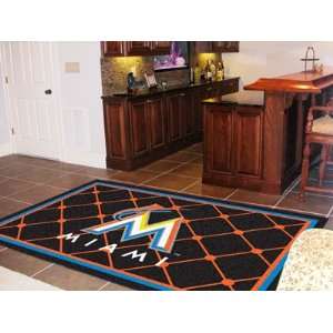 Miami Marlins Rug 5x8 60x92 by Fan Mats