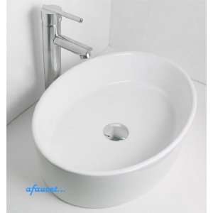 Bathroom Oval Shaped European Design Porcelain Ceramic Vessel Sink 