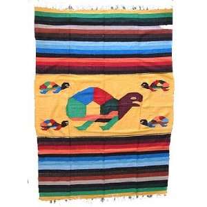  Giant Turtle Mexican Blanket throw rug tapestry