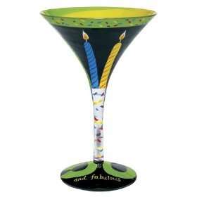 NIB Lolita 50 And Fabulous Hand Painted Martini Glass  