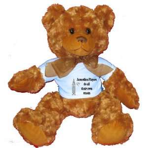 Accordion Players do all their own stunts Plush Teddy Bear with BLUE T 