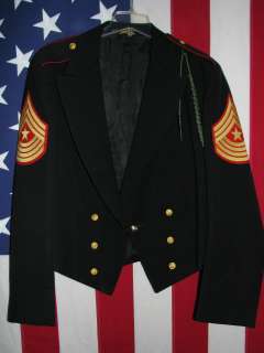 USMC SGT. MAJOR MARINE CORPS EVENING DRESS BLUES JACKET COAT TOP 48 