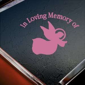  In Loving Memory Angel Pink Decal Truck Window Pink 