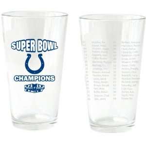 Indianapolis Colts Super Bowl XLIV Champions 2pc Roster Pints  