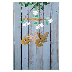 15.5 Matel Home Decor Handcut Chimes   Butterfly (5 Stars Online 