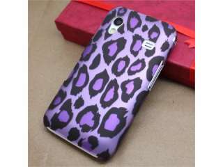 Colourful Leopard Purple Bottom Hard Cover Case For SAMSUNG Galaxy Ace 
