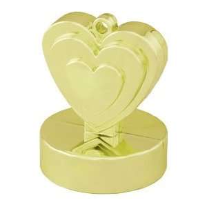  Just For Fun Balloon Weight (3D Heart)   Gold Toys 