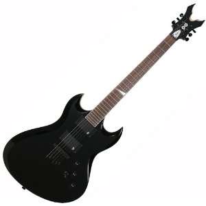   PXD TOMB I BLACK ACTIVE ELECTRIC GUITAR w/ VFL PICKUPs + COFFIN CASE