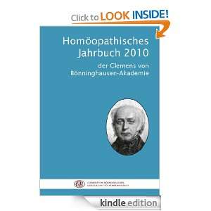Homöopathisches Jahrbuch 2010 (German Edition) Clemens von 