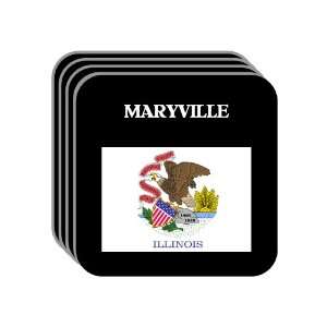  US State Flag   MARYVILLE, Illinois (IL) Set of 4 Mini 