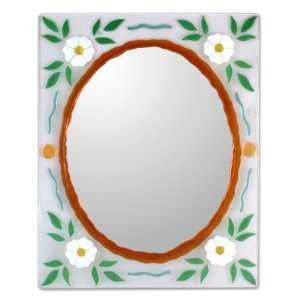  Art glass mirror, Daisy Heralds