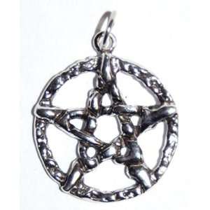  Sterling Silver Interwoven Rope Pentacle 