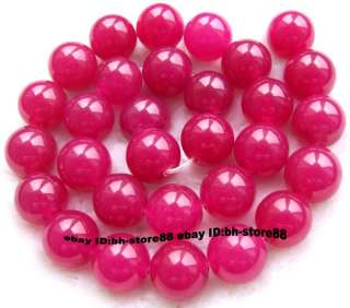 10mm Pink Jade Round gemstone Beads 15  