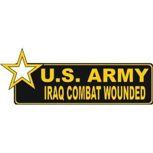 United States Army Iraq Combat Wounded Bumper Sticker Decal 6 6 Pack
