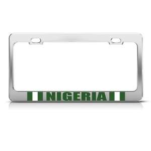  Nigeria Flag Nigerian Country Metal license plate frame 