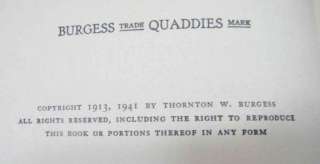 1941 antique BEDTIME STORY BOOKS thornton w. burgess  
