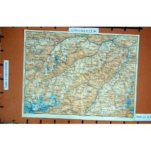  MAP 1927 TYROL VENETBERG MOUNTAINS ALPS RIED DOLOMITES 
