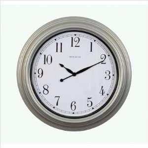  Ashton Sutton TY2330 18SIL Indoor/Outdoor Clock in Silver 