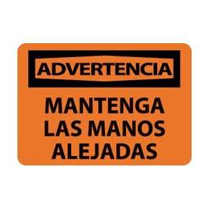 SPW501RB   Advertencia, Mantenga Las Manos Alejadas, 10 X 14, .050 