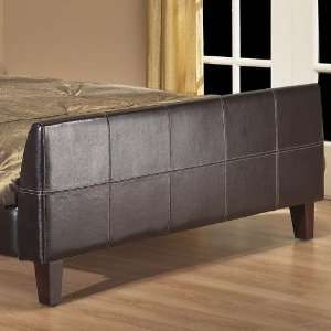  Modus Tiffany Low Profile Leather Bed in Chocolate   Queen 