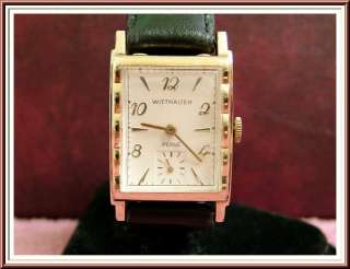 1950s Mens Stunning LONGINES WITTNAUER Gold Watch   Most Striking 