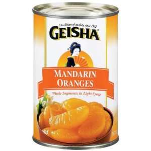 Geisha Mandarin Oranges Whole Segments in Light Syrup   24 Pack 