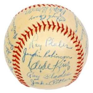  Jackie Robinson Autographed Ball   1947 Team Jsa Rookie 