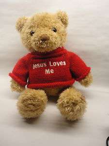 Gund Jesus Loves Me Brown Teddy Bear Plush 15  