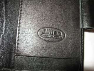 You are looking at Jillian black genuine leather checkbook wallet .