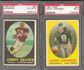 1958 Topps Football Complete Set mostly PSA 8 Jim Brown  