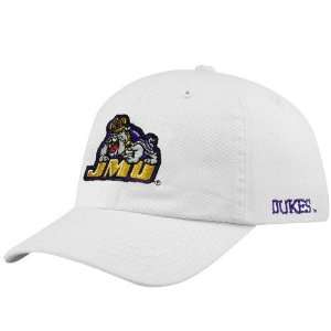 James Madison Dukes Youth White Basic Logo Adjustable Slouch Hat