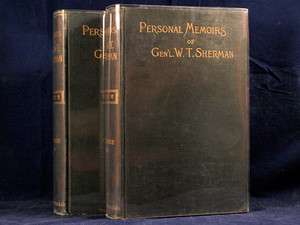 MEMOIRS 1892 (4th) Edition 2 Volumes GENERAL WILLIAM TECUMSEH SHERMAN 