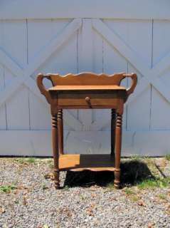 Antique Oak Wash Stand w/ drawer and towel bars  