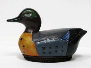  Ceramic Pottery Duck Bird Decoy Figurine Lint Clothes Brush    