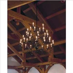  36 Light Chandelier Finish Natural lron