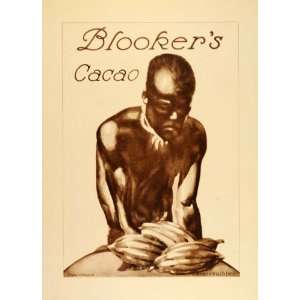  1926 Ludwig Hohlwein Blookers Cacao African Man Poster 