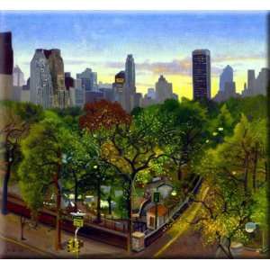  Central Park Twlight 30x28 Streched Canvas Art by Childs, James 