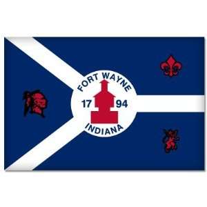  Fort Wayne Indiana city flag bumper sticker 5 x 3 